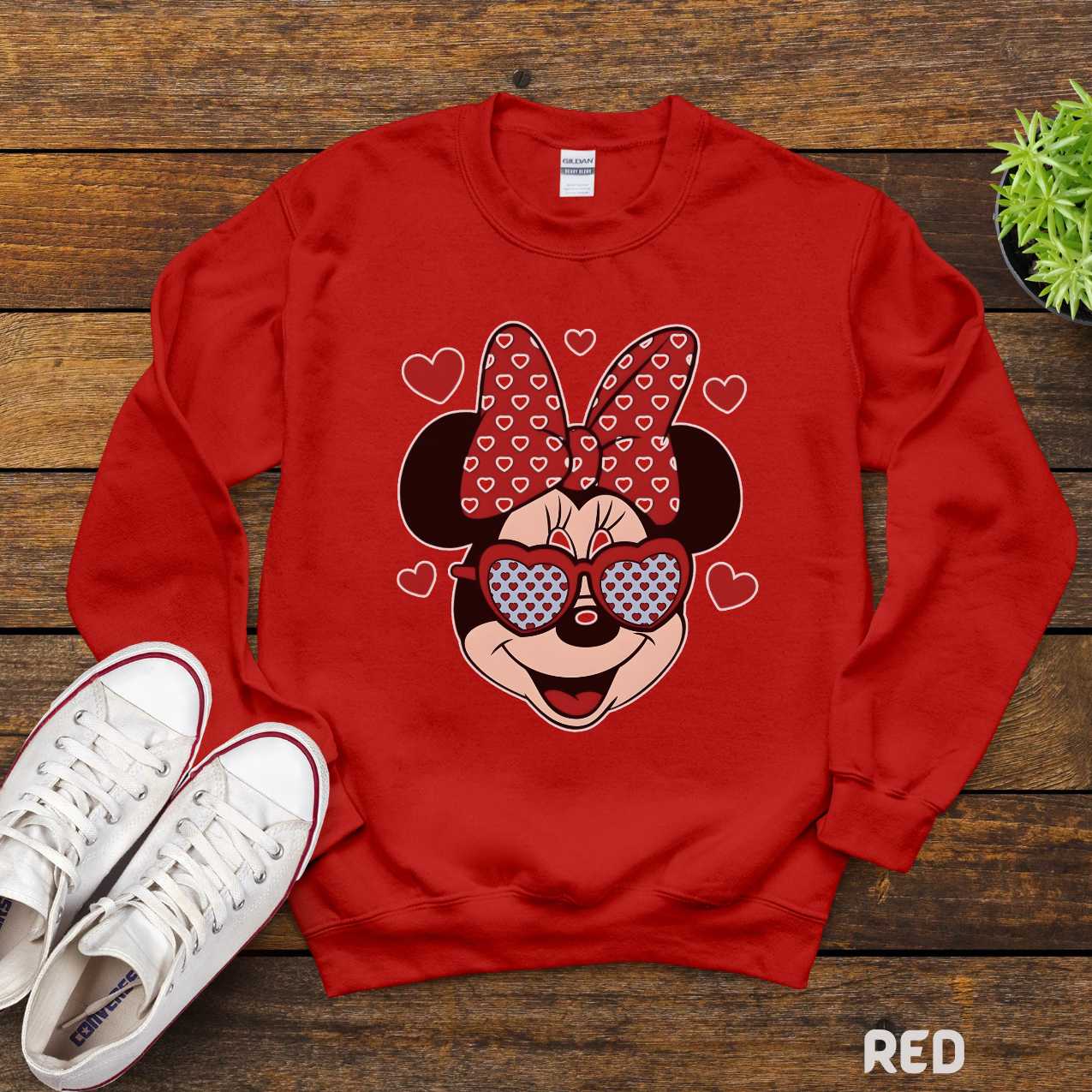 Minnie Valentine Day Shirt, Vintage Romantic T-Shirt, Sweatshirt, Long Sleeve Unisex Tee