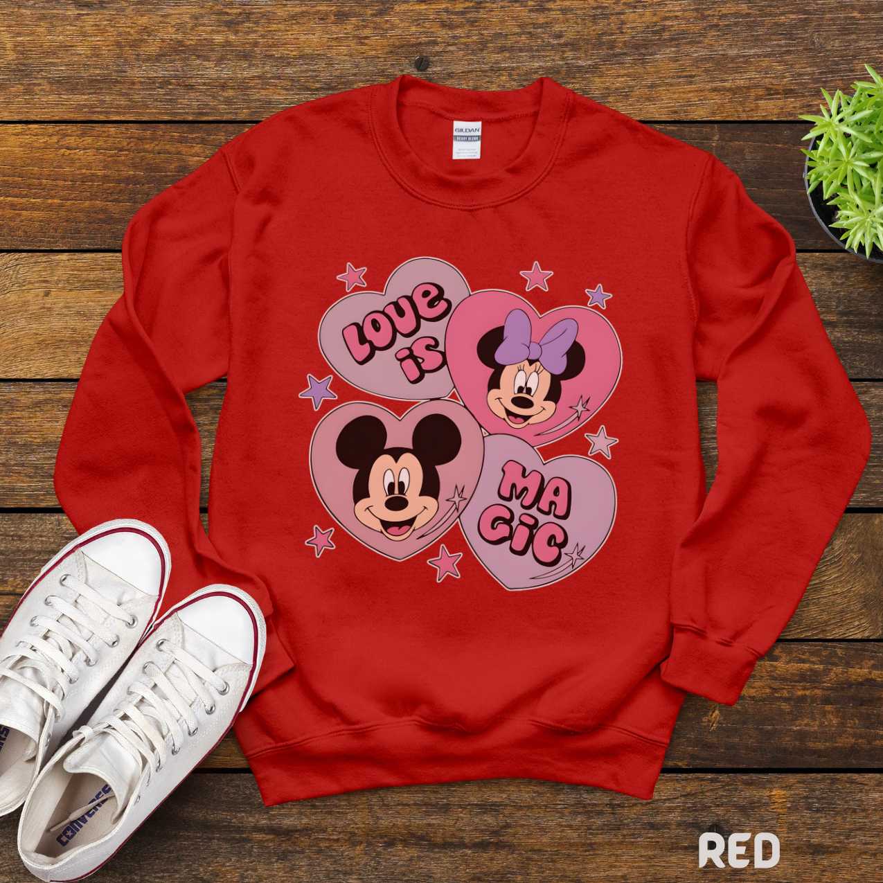 Valentine Day Love Is Magic Shirt, Vintage Romantic T-Shirt, Retro Unisex Tee