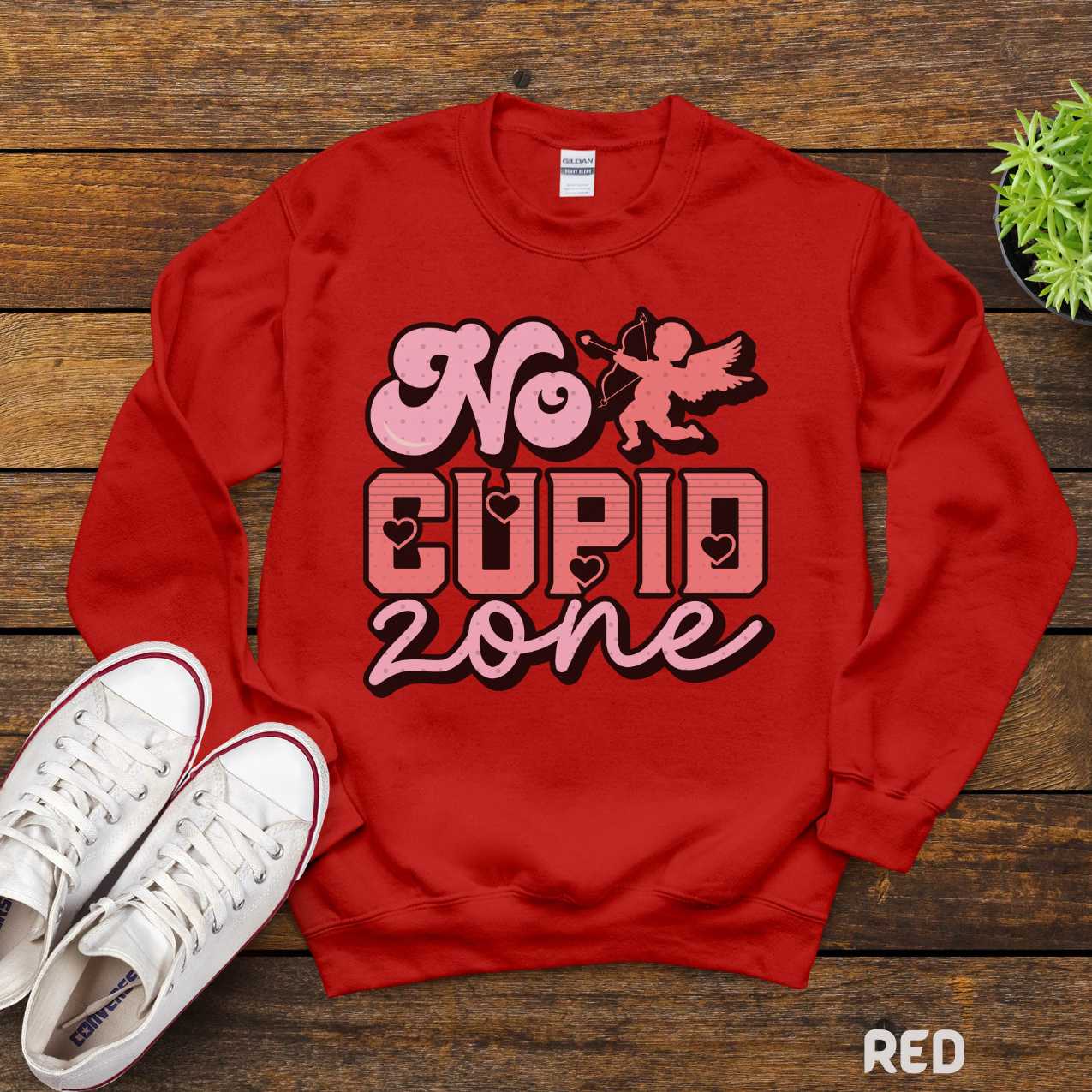 Anti Valentine Day No Cupid Zone Shirt, Vintage T-Shirt, Love Retro Unisex Tee