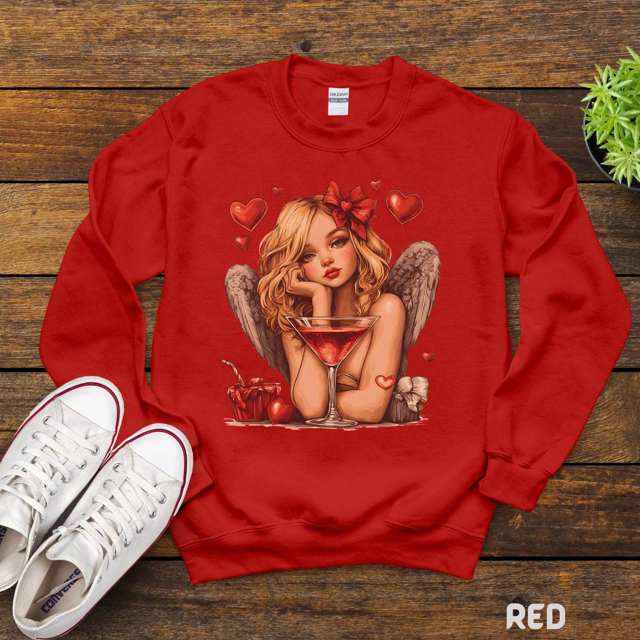 Cupid Angel Valentine Tee, Vintage Shirt, Romantic T-Shirt, Love Hearts Unisex Tee