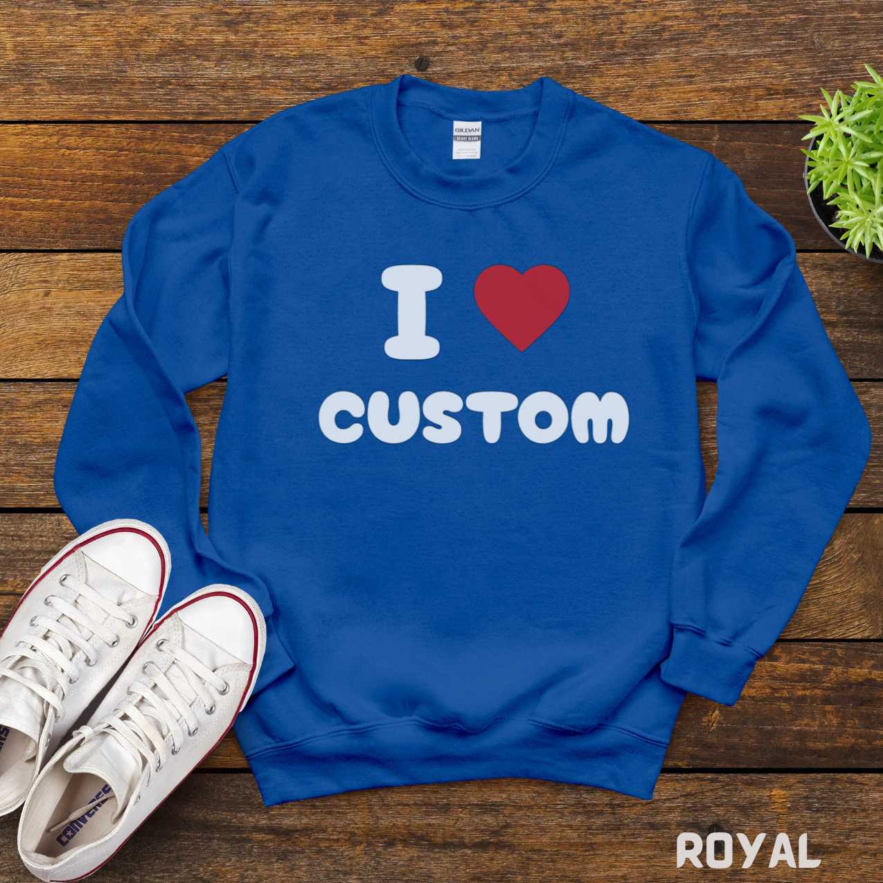 I love Custom Valentine Day Personalized Shirt, Gift Sweatshirt T-Shirt, Love Unisex Tee
