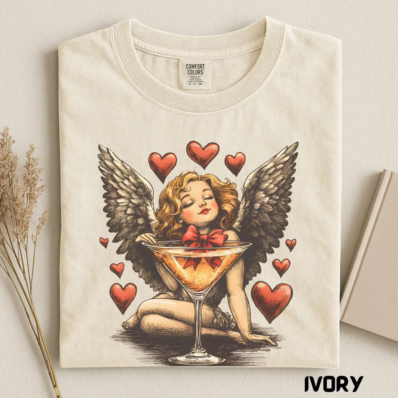 Cupid Angel Valentine Tee, Vintage Shirt, Romantic T-Shirt, Love Hearts Unisex Tee