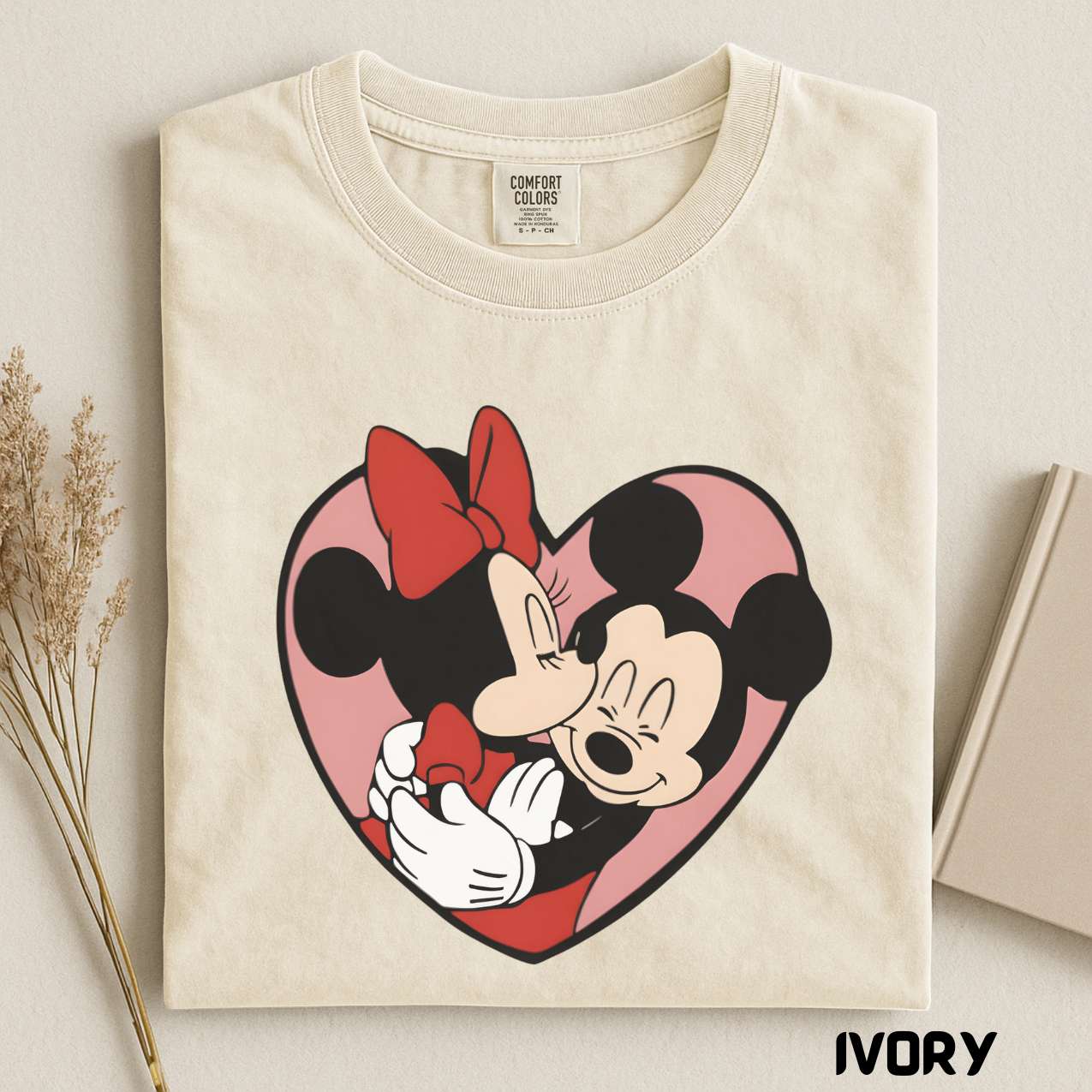 Mickey & Minnie Valentine Shirt, Vintage Romantic T-Shirt, Sweatshirt, Long Sleeve Unisex Tee