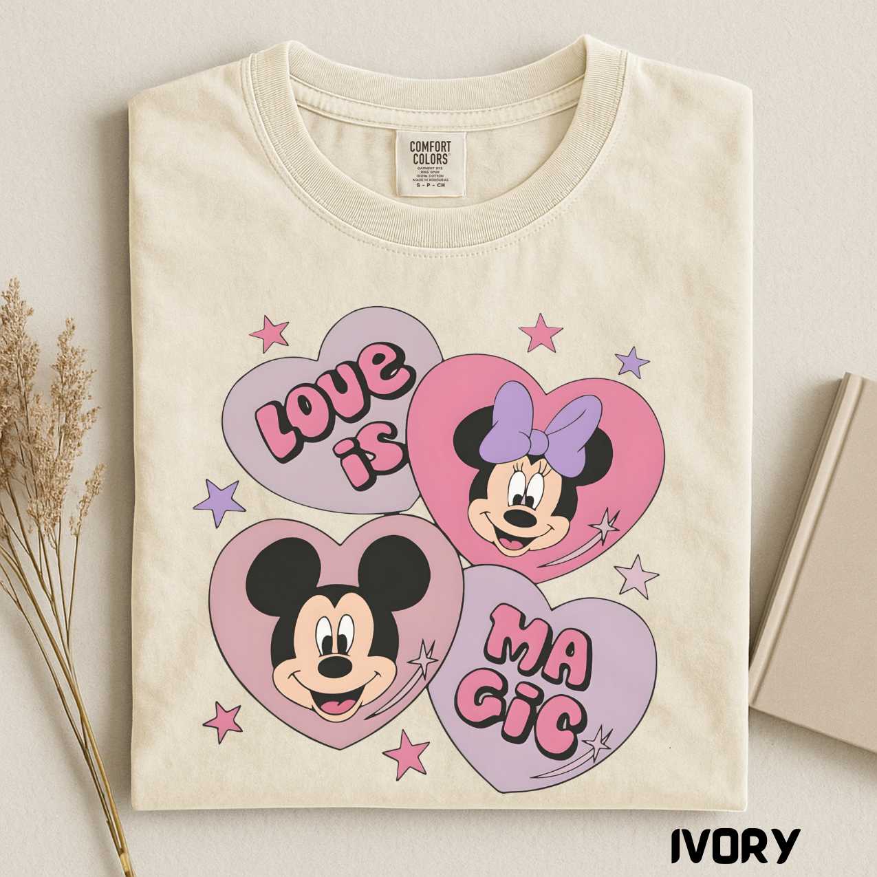 Valentine Day Love Is Magic Shirt, Vintage Romantic T-Shirt, Retro Unisex Tee