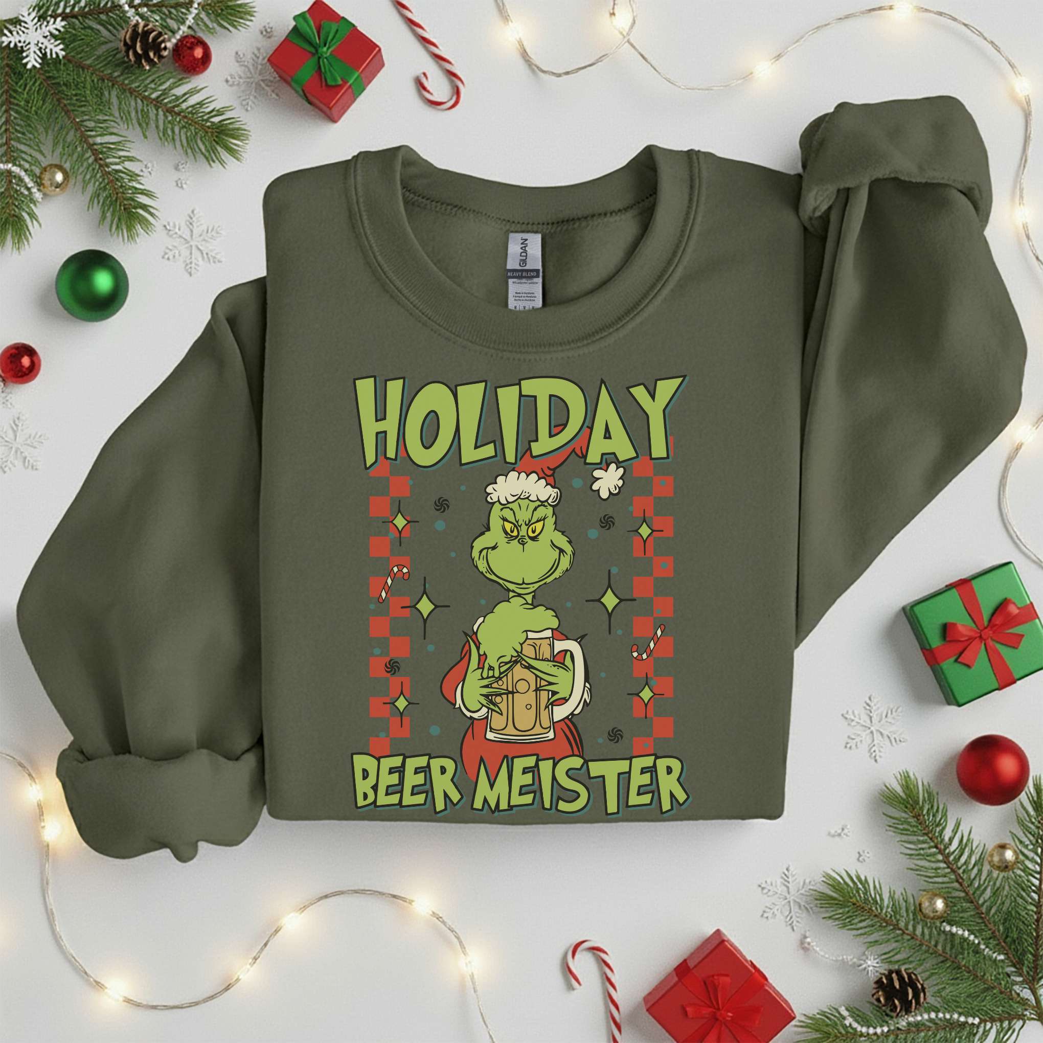 Grinch Holiday Beer Meister Sweater • Christmas Holiday Tee • Unisex T-Shirt