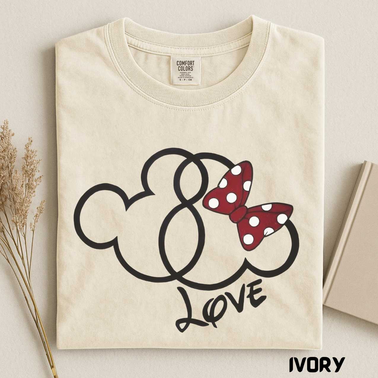 Mickey & Minnie Valentine Shirt, Vintage Romantic T-Shirt, Sweatshirt, Long Sleeve Unisex Tee