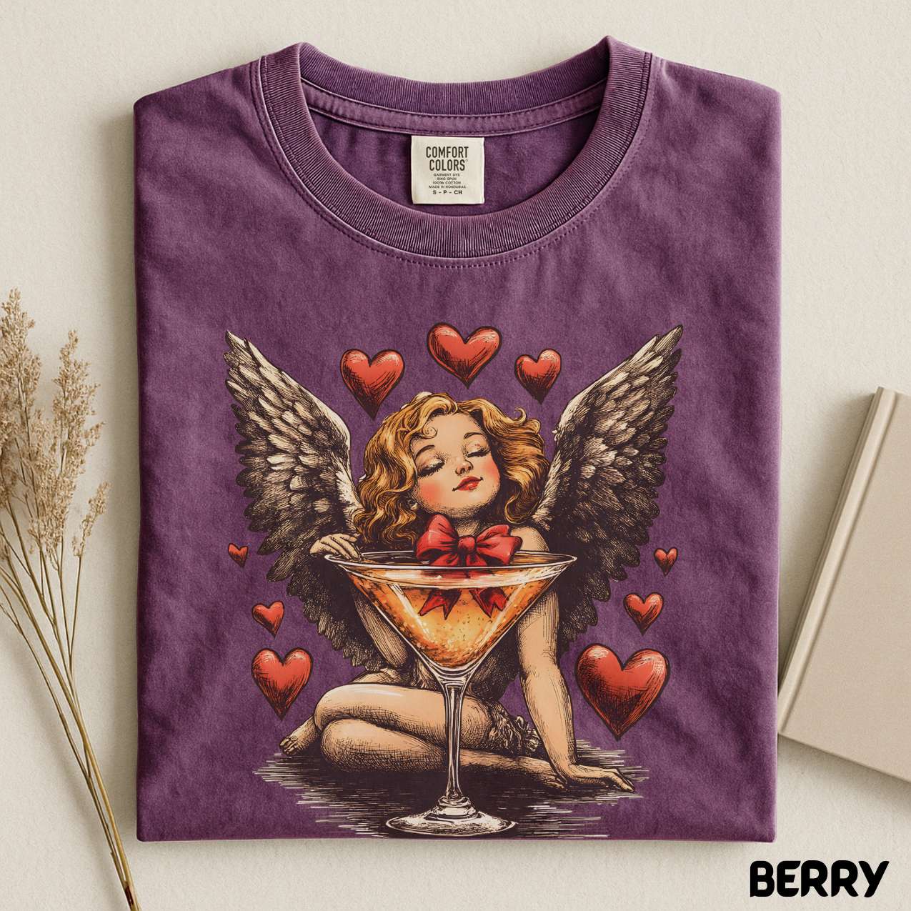 Cupid Angel Valentine Tee, Vintage Shirt, Romantic T-Shirt, Love Hearts Unisex Tee