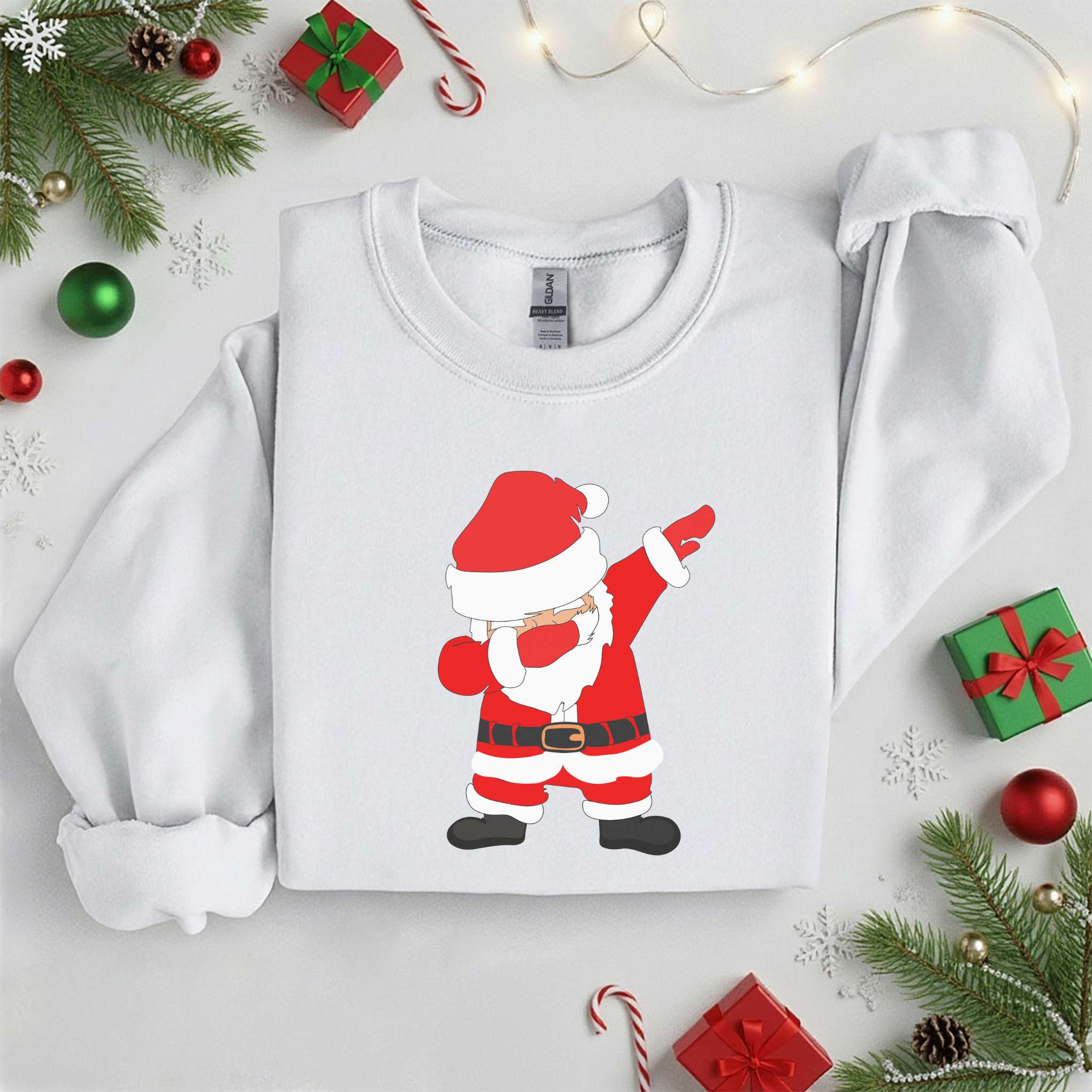 Dabbing Santa Christmas Sweater Tshirt