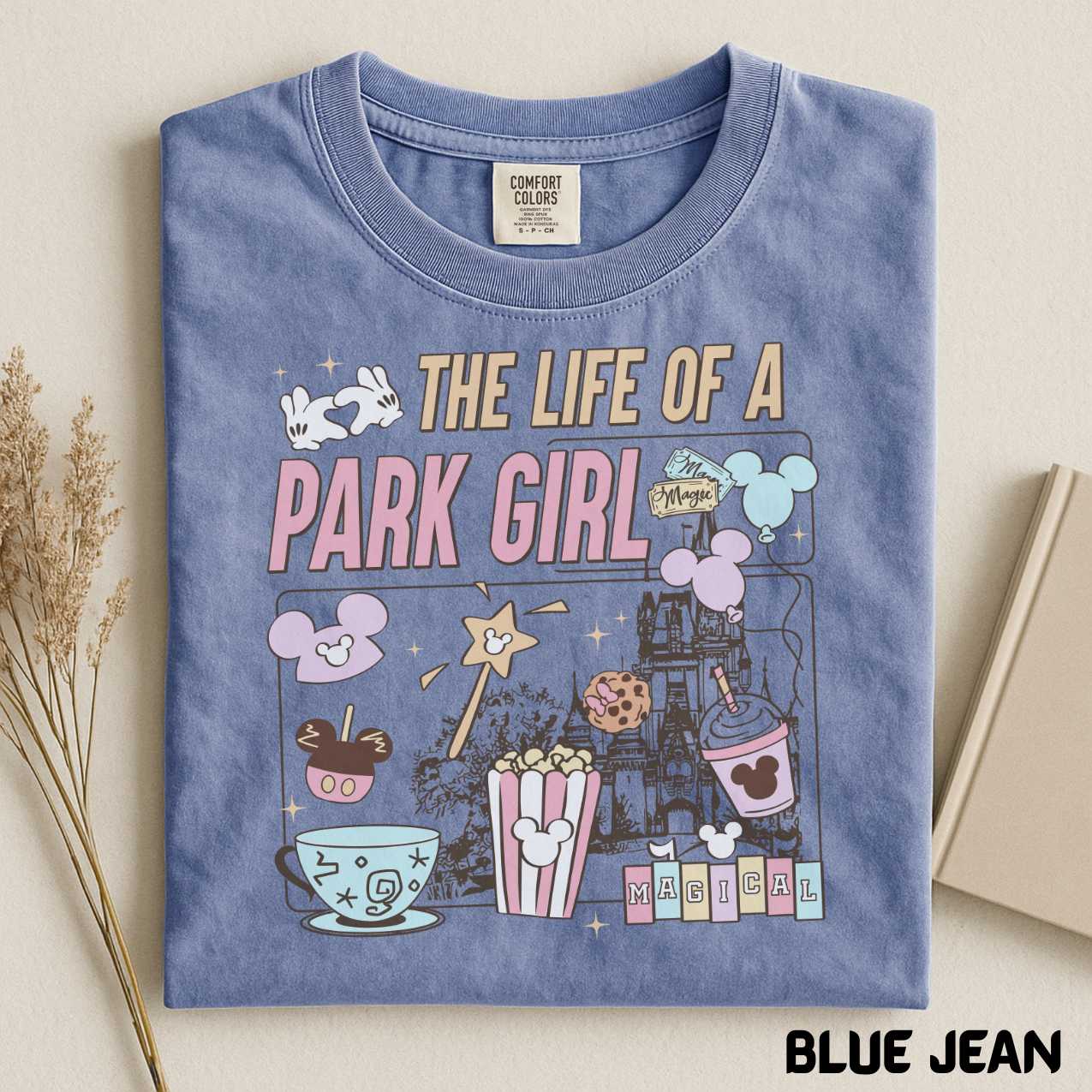 The Life Of A Park Girl Disney Castle T-shirt, Retro Pastel Tee, Disney World Happiest Place, WDW Girl Trip Tshirt