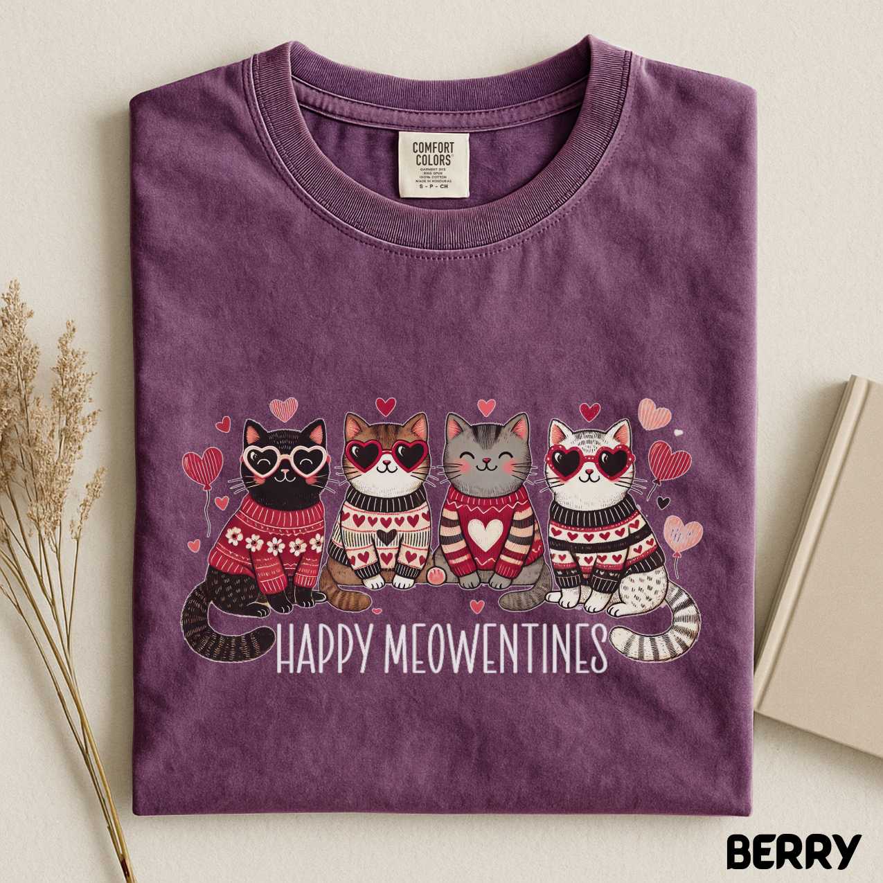Happy Meowentines Day Shirt, Vintage Romantic T-Shirt, Love Retro Unisex Tee
