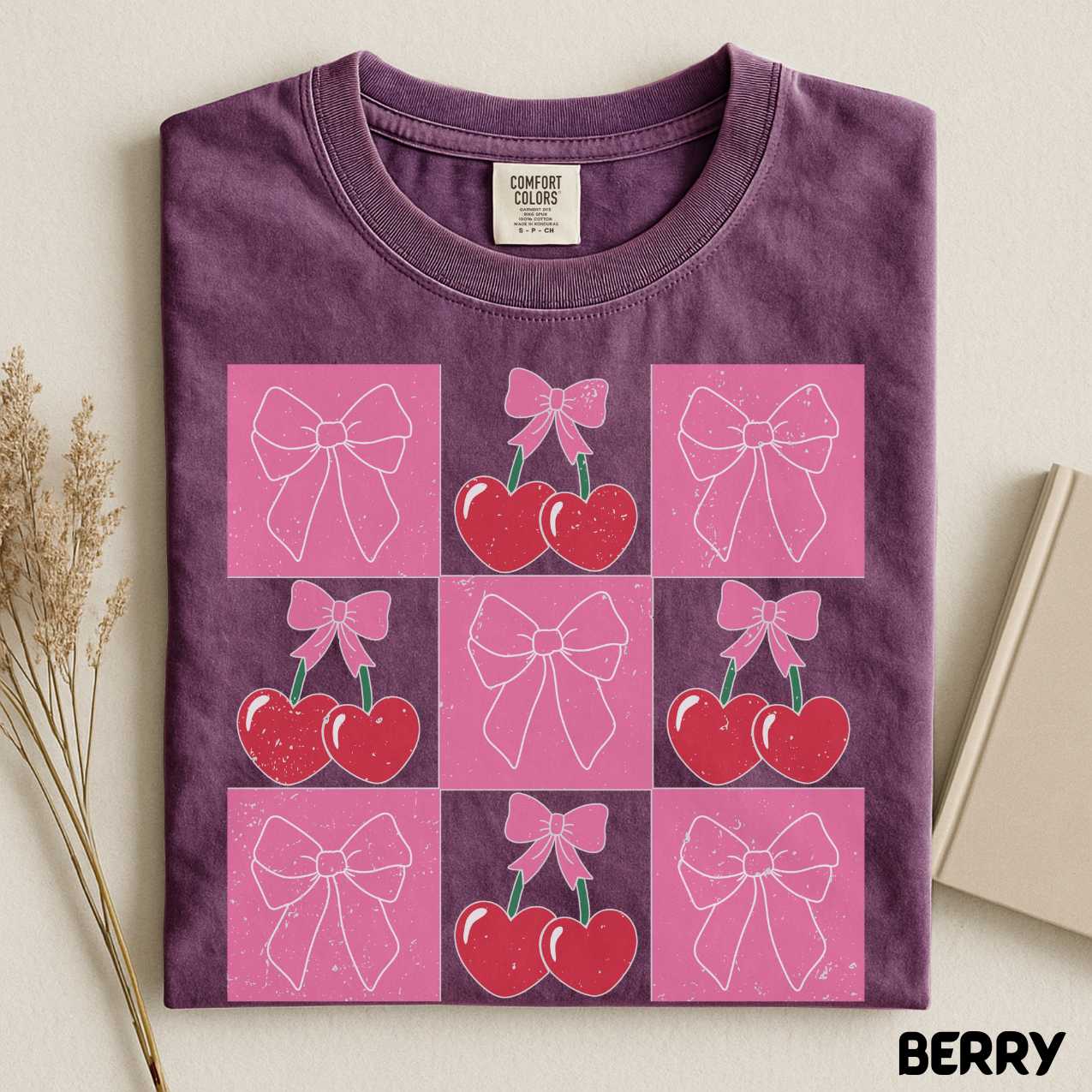 Cherry Coquette Valentine Day Shirt, Sweatshirt Romantic T-Shirt, Love Retro Unisex Tee