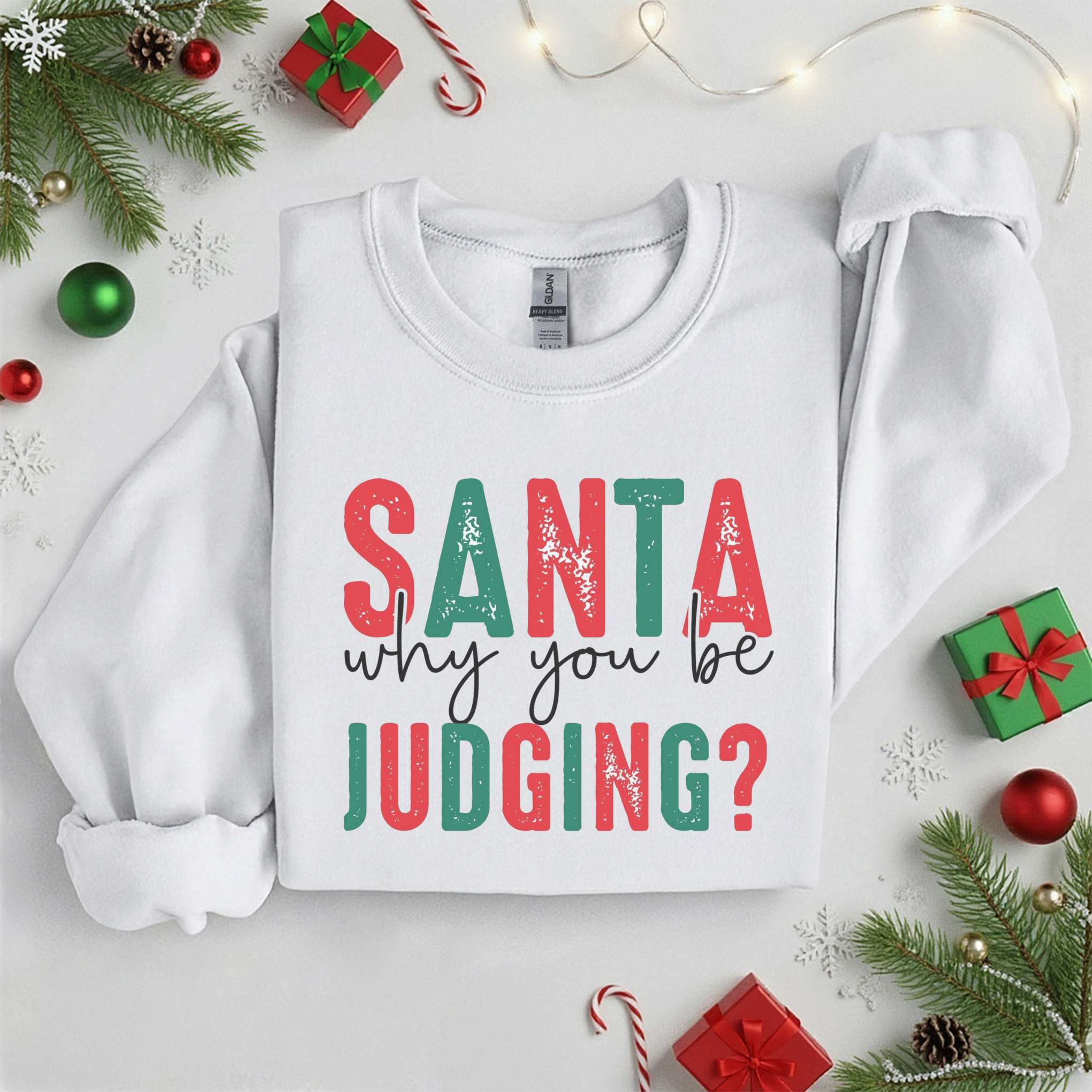 Santa Judging Christmas Sweater• Tshirt
