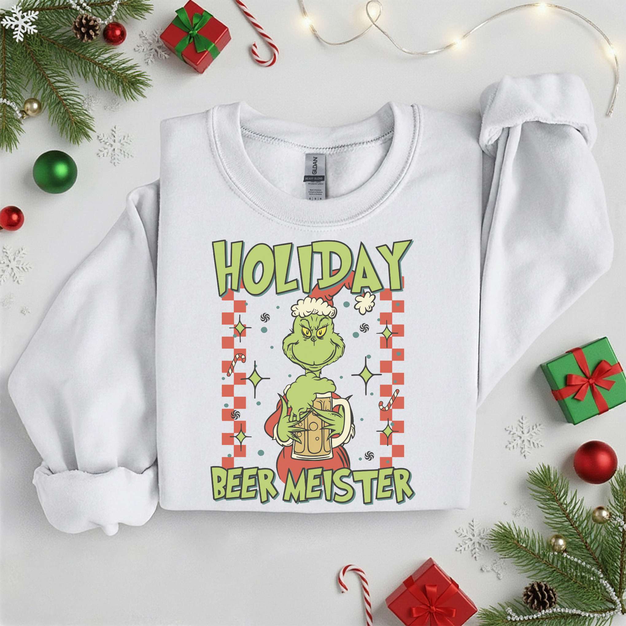 Grinch Holiday Beer Meister Sweater • Christmas Holiday Tee • Unisex T-Shirt