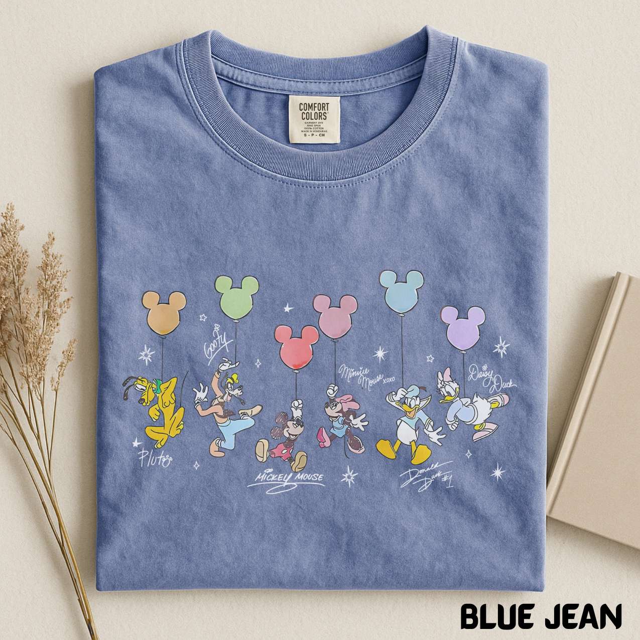 Retro Disney Mickey And Friends Signatures Comfort Colors Shirt Disney Vacation Shirt, Magic Kingdom shirt Disneyland Tee, Disneyworld Shirt