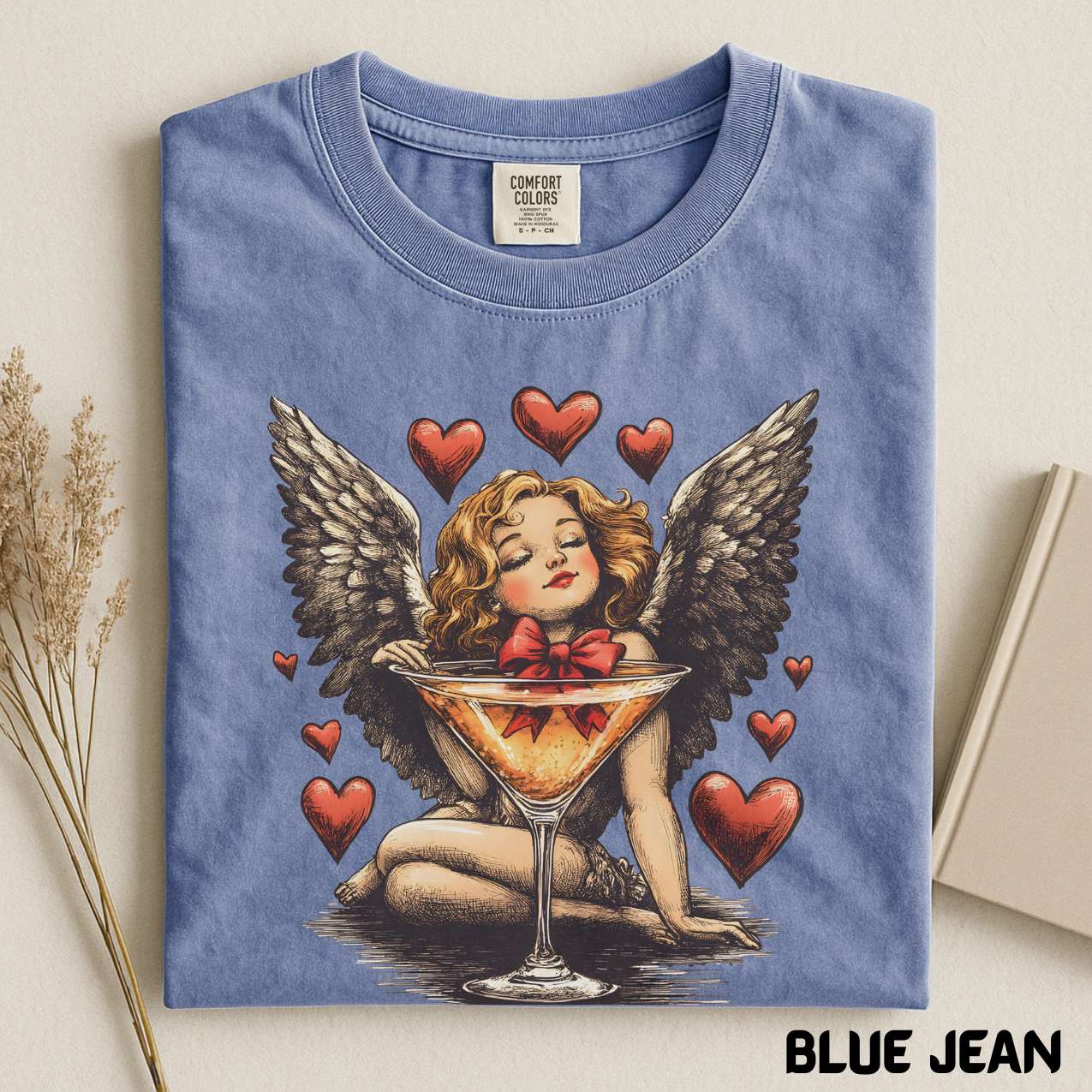 Cupid Angel Valentine Tee, Vintage Shirt, Romantic T-Shirt, Love Hearts Unisex Tee
