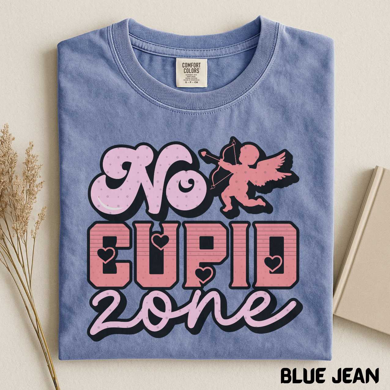 Anti Valentine Day No Cupid Zone Shirt, Vintage T-Shirt, Love Retro Unisex Tee