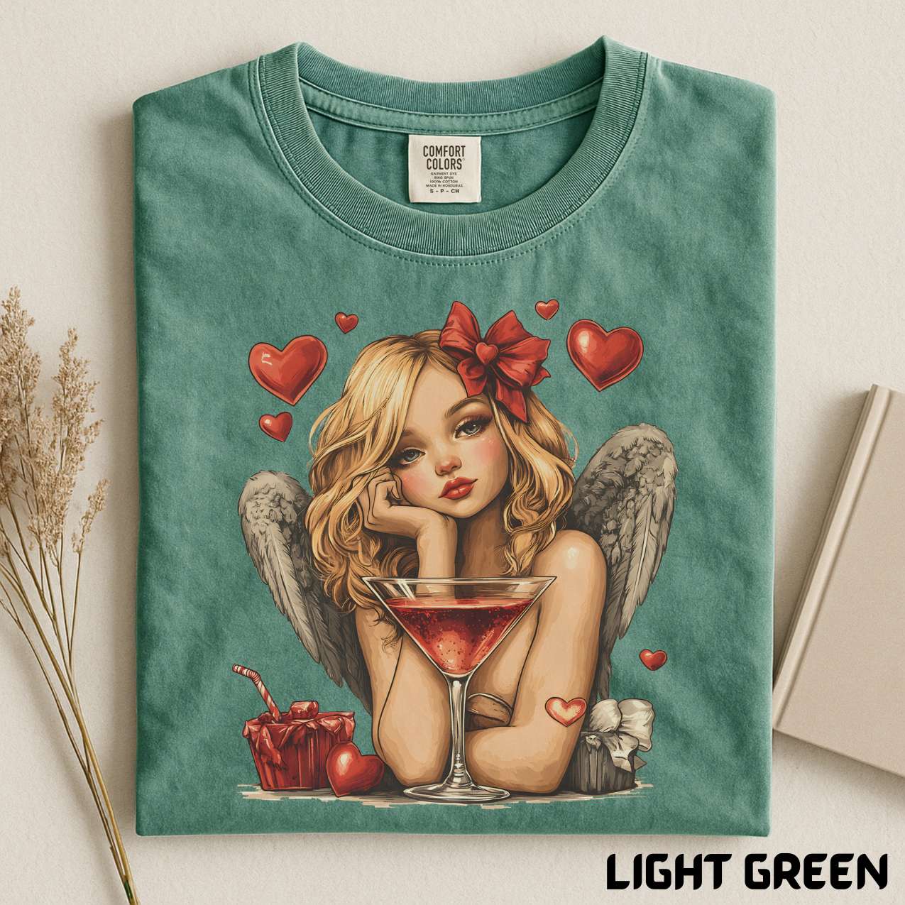 Cupid Angel Valentine Tee, Vintage Shirt, Romantic T-Shirt, Love Hearts Unisex Tee