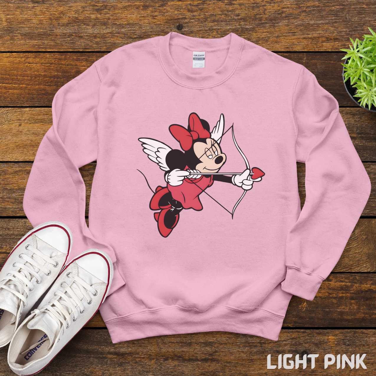 Minnie Bow Valentine Day Shirt, Vintage Romantic T-Shirt, Sweatshirt, Long Sleeve Unisex Tee