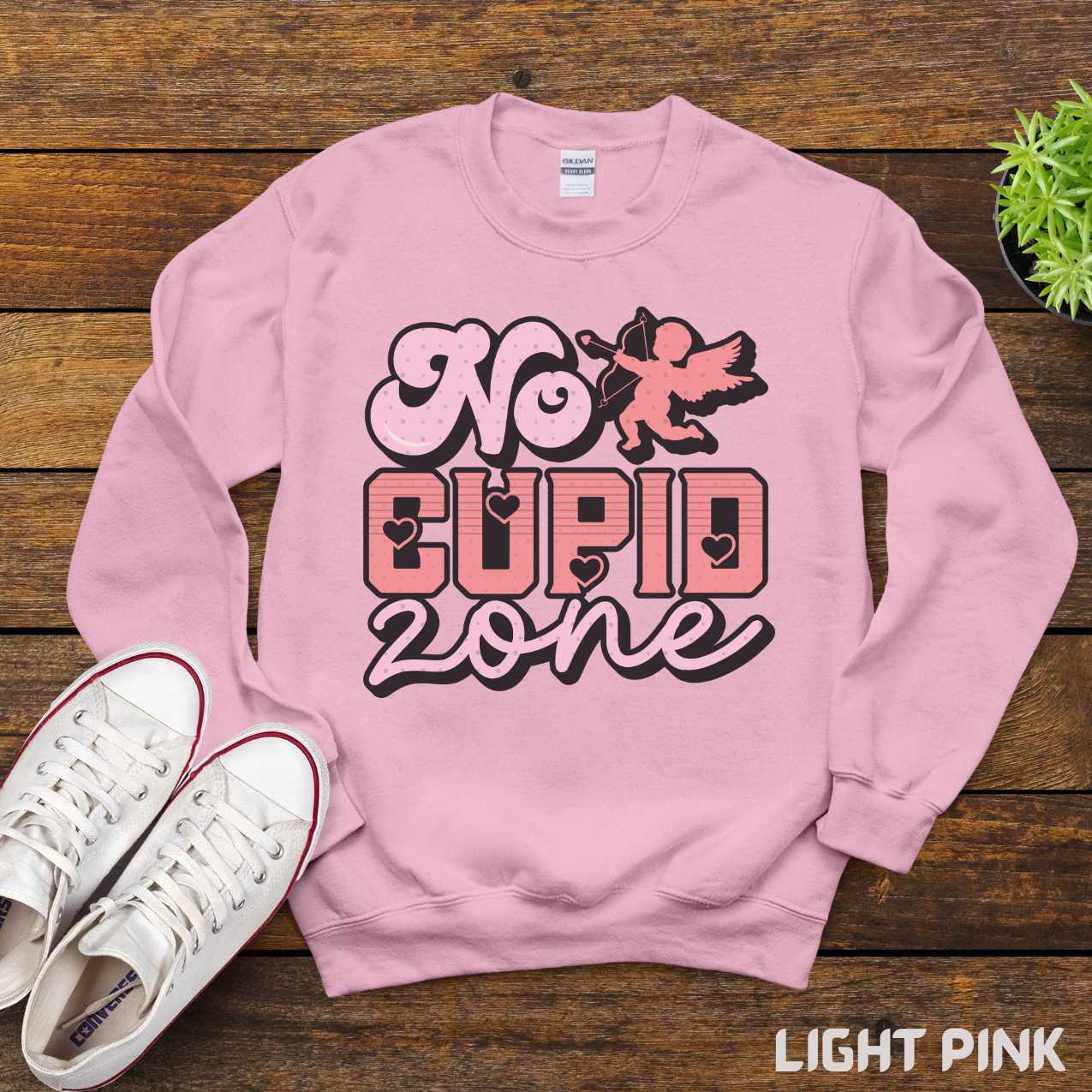 Anti Valentine Day No Cupid Zone Shirt, Vintage T-Shirt, Love Retro Unisex Tee