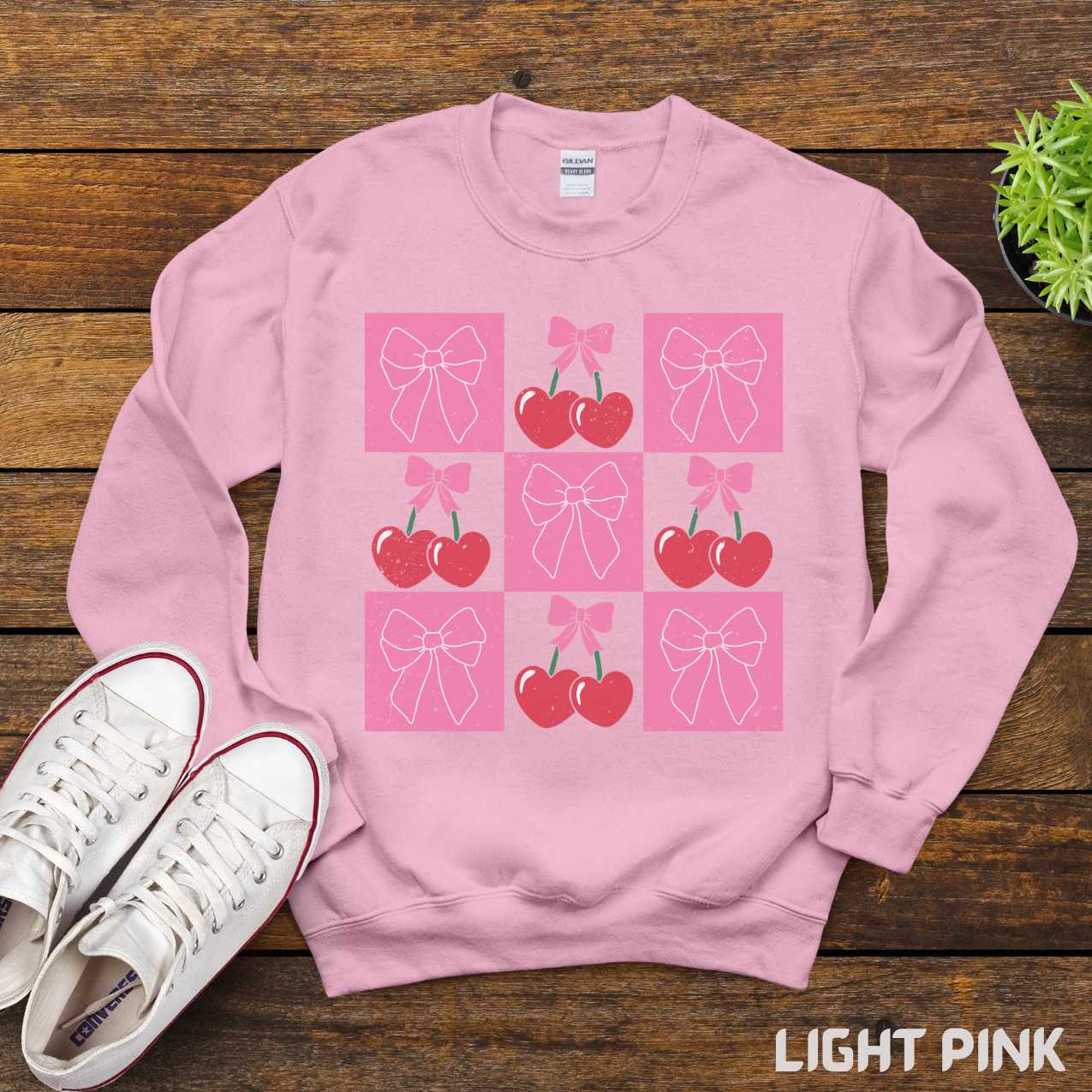 Cherry Coquette Valentine Day Shirt, Sweatshirt Romantic T-Shirt, Love Retro Unisex Tee