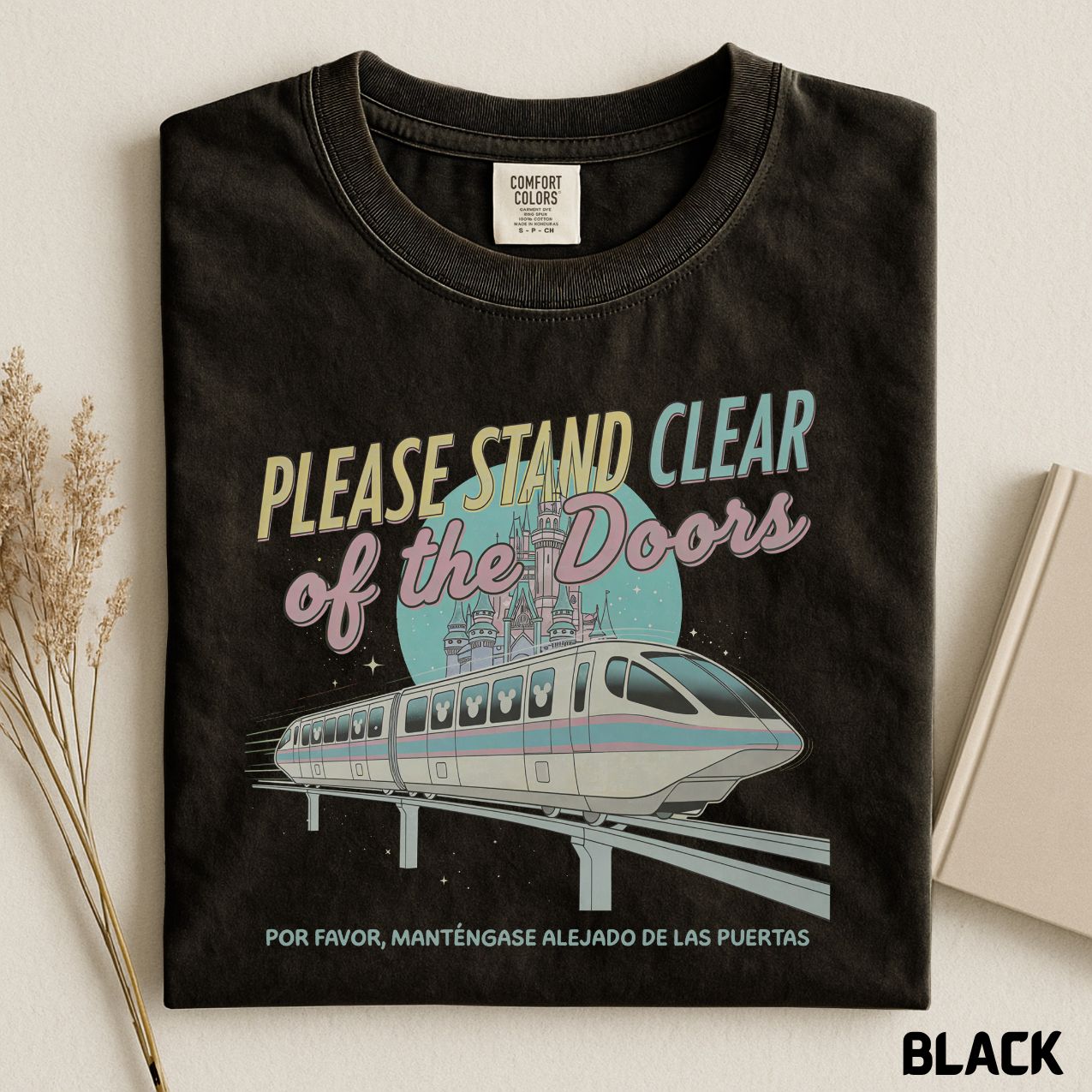 Please Stand Clear of the Doors Shirt, Disney Inspired Monorail Quote Tee, Magic Kingdom Retro Trip Shirt, Comfort Colors