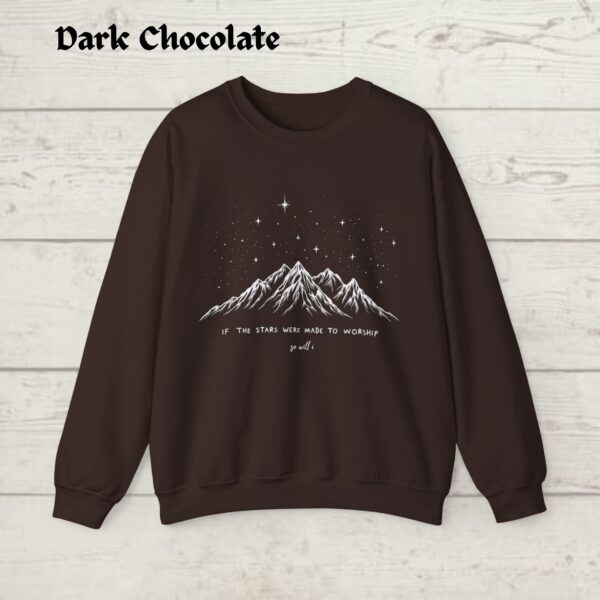If The Stars Were Made To Worship Sweatshirt, Christian, Faith Outfit, Bible Verse Clothing, Religious Family, Cute Women Gift - Image 9