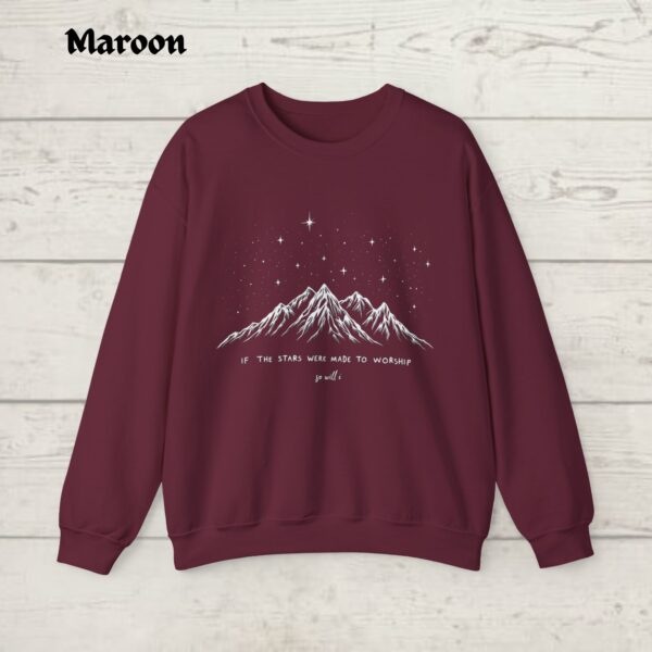 If The Stars Were Made To Worship Sweatshirt, Christian, Faith Outfit, Bible Verse Clothing, Religious Family, Cute Women Gift - Image 7
