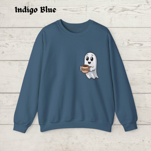 Cute Spooky Coffee Sweatshirt, Womens Ghost Sweatshirt, Spooky Season, Fall Coffee Lover Shirt, Halloween Party Shirt - Image 6