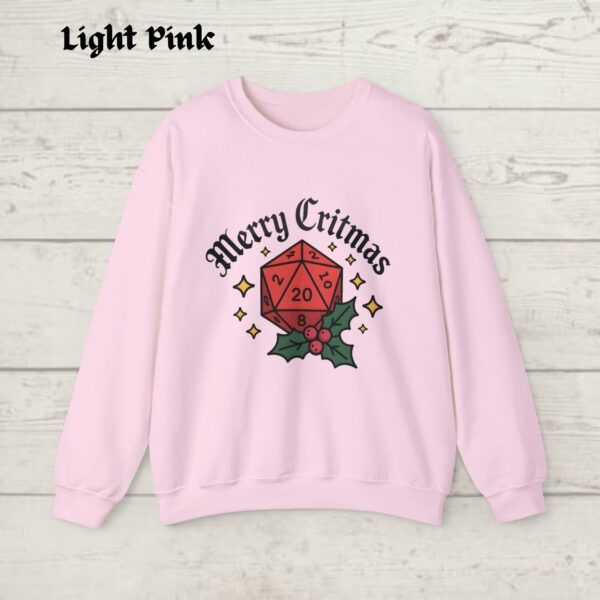 Dungeons and Dragons Christmas Party Sweatshirt, Christmas Sweatshirt For DnD Fans, Polyhedral Dice Xmas Hoodie, Merry Critmas Sweater - Image 5