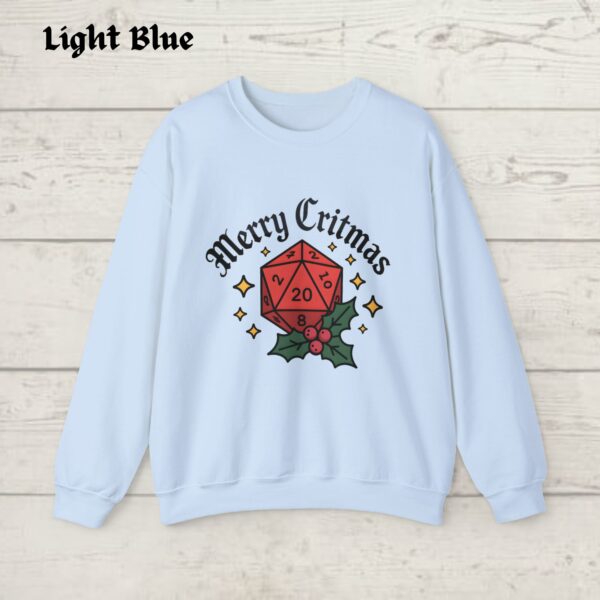 Dungeons and Dragons Christmas Party Sweatshirt, Christmas Sweatshirt For DnD Fans, Polyhedral Dice Xmas Hoodie, Merry Critmas Sweater - Image 3