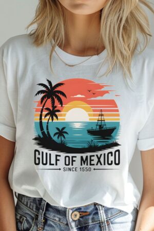 Gulf of Mexico Shirt Gulf Coast Shirt Texas Alabama Mississippi Florida Beach Crewneck Mexico Gift for Mexico Lover Gulf of Mexico Gift Tee