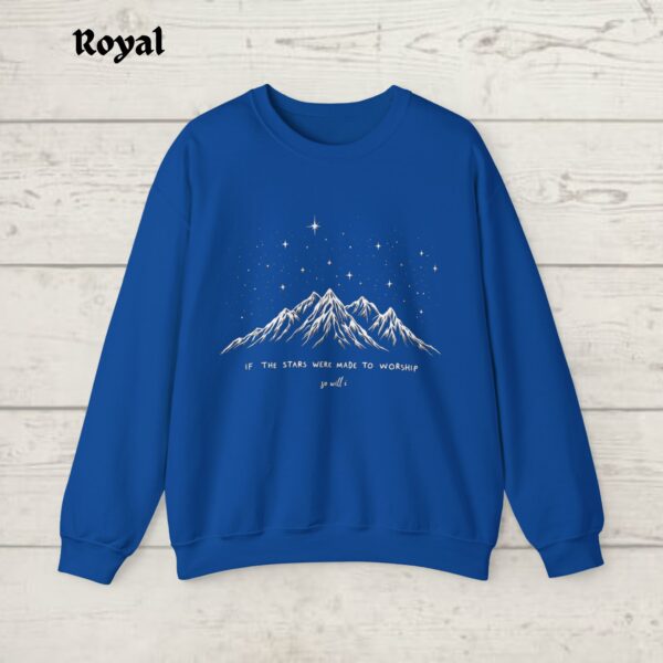 If The Stars Were Made To Worship Sweatshirt, Christian, Faith Outfit, Bible Verse Clothing, Religious Family, Cute Women Gift - Image 4