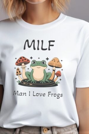 Funny MILF Froggy Tee, Retro Frog Tshirt, Cottagecore Froggy Tee, Toad Shirt, Frog Lover shirt, Mom Shirt Gift