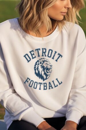 Detroit Football Sweatshirt, Vintage Detroit Crewneck Sweatshirt/ Shirt, Lions Gear, Detroit Lions Hoodie, Detroit Game Day Sweatshirt